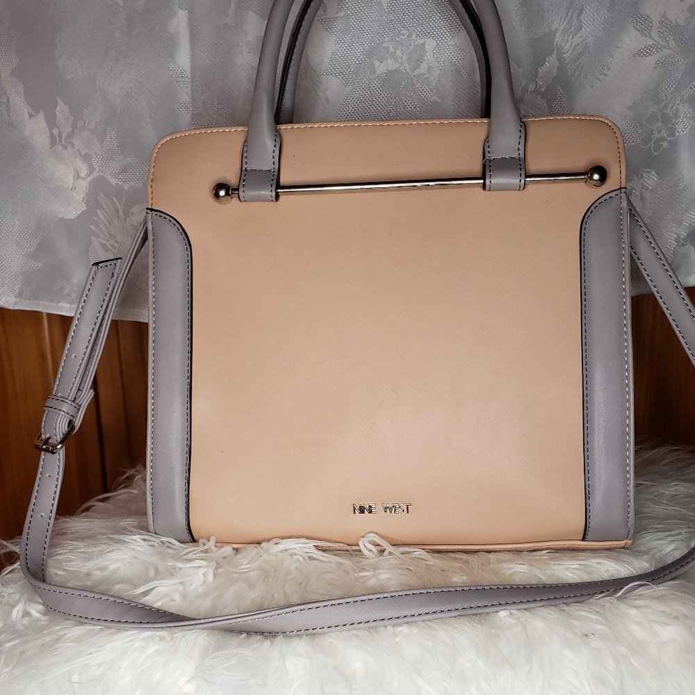 Tan Shoulder Bag Including: Gray and Bone